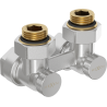 Mexen radiator valve dual-pipe DN50, angled 1/2"x16 mm, nickel - W911-016-01