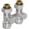 Mexen radiator valve double-pipe DN50, straight 1/2"x16 mm, nickel - W912-016-01