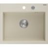 Mexen Oscar Granite Sink 1-Bowl 580 x 490 mm, Beige, Chrome Siphon - 6519581000-69
