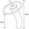 Mexen Niagara high washbasin mixer tap, Gold - 745610-57