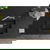 Mexen Oscar granite sink 1-bowl 580 x 490 mm, black, chrome siphon - 6519581000-77