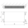 Mexen CVF33 Flat panel radiator 500 x 1400 mm, bottom connection, 2661 W, anthracite - W633F-050-140-66