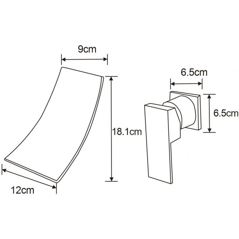 Mexen Celia concealed washbasin tap, black - 747415-70