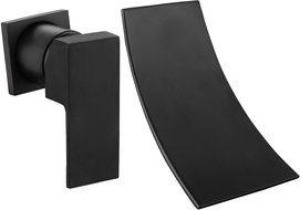 Mexen Celia flush-mounted washbasin mixer tap, Black - 747415-70
