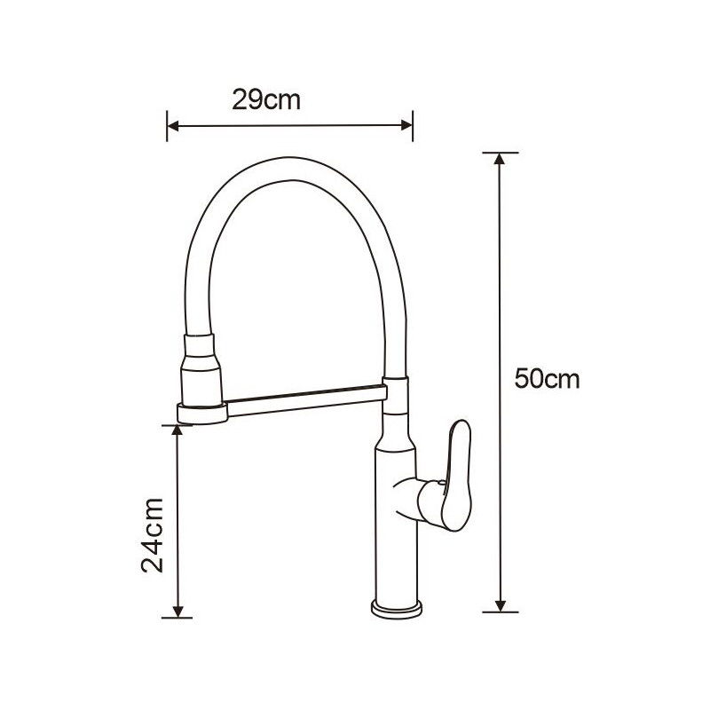 Mexen Edna kitchen tap, grey/white - 672900-62