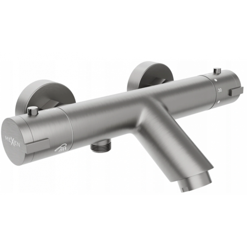 Mexen Kai thermostatic bathtub faucet, graphite - 77300-66