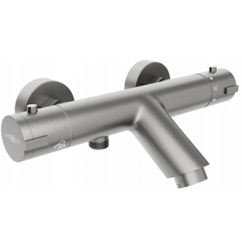 Mexen Kai thermostatic bathtub mixer tap, Graphite - 77300-66