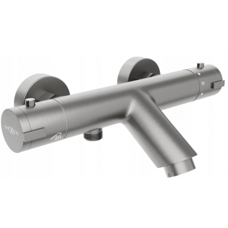 Mexen Kai thermostatic bathtub faucet, brushed gun gray - 77300-66