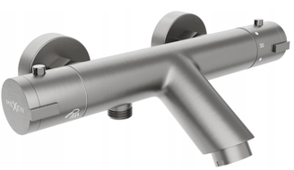 Mexen Kai thermostatic bathtub faucet, brushed gun gray - 77300-66