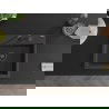 Mexen Oscar granite sink, 1-bowl, 580 x 490 mm, black speckled, black siphon - 6519581000-76-B