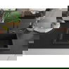 Mexen Oscar granite sink 1-bowl 580 x 490 mm, black, black waste - 6519581000-77-B