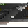 Mexen Oscar granite sink 1-bowl 580 x 490 mm, black, black waste - 6519581000-77-B