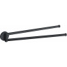 Mexen Remo double rotating towel rack, black - 70507255-70