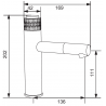 Mexen Diamond washbasin mixer tap, Chrome - 71500-00