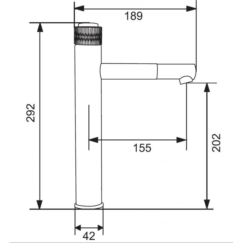 Mexen Diamond high washbasin faucet, chrome - 71510-00