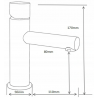 Mexen Elba One washbasin faucet, white/chrome - 74101-22