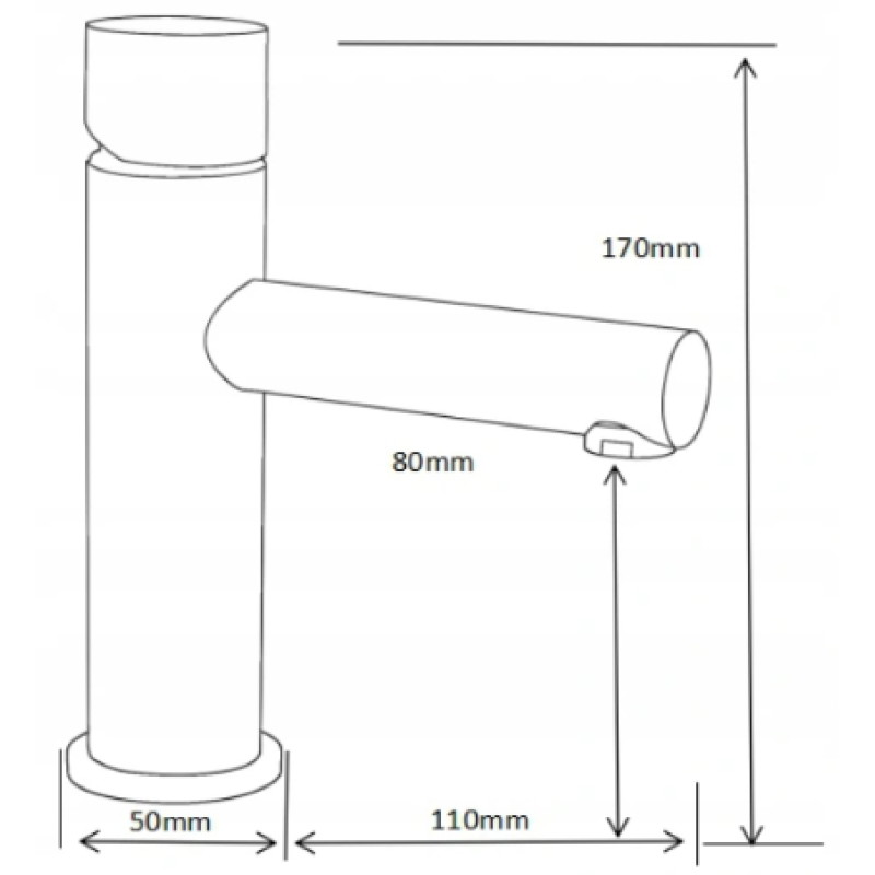 Mexen Elba One washbasin faucet, brushed gun gray - 74101-66