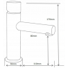 Mexen Elba One washbasin mixer tap, Graphite - 74101-66