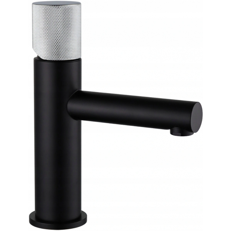 Mexen Elba One washbasin faucet, black/chrome - 74101-77