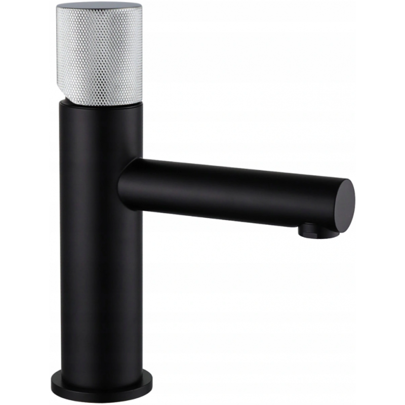 Mexen Elba One washbasin tap, black/chrome - 74101-77