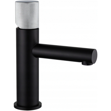 Mexen Elba One washbasin tap, black/chrome - 74101-77