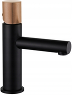 Mexen Elba One washbasin mixer tap, Black/Rose gold - 74101-76