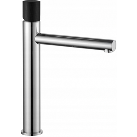 Mexen Elba One high washbasin mixer tap, Chrome/Black - 74111-07