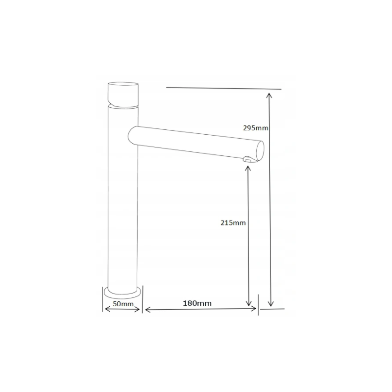 Mexen Elba One high washbasin faucet, white/chrome - 74111-22