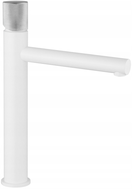 Mexen Elba One high washbasin faucet, white/chrome - 74111-22