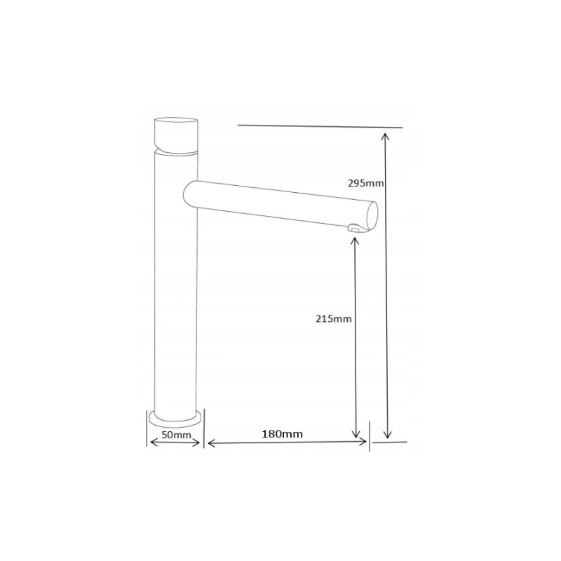 Mexen Elba One high washbasin tap, gold - 74111-50