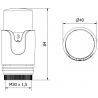 Mexen Thermostatic Radiator Head, Black - W900-000-70
