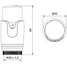 Mexen thermostatic head for radiator, white/chrome - W900-000-21