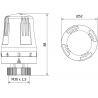 Mexen thermostatic radiator head, white - W908-001-20