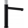 Mexen Elba One high washbasin faucet, black/chrome - 74111-77