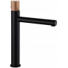 Mexen Elba One high washbasin faucet, black/rose gold - 74111-76