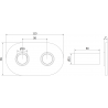 Mexen R double masking set for radiator, chrome - W905-000-01