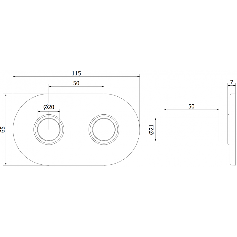 Mexen Uni-Term R double masking set for radiator, white - W905-000-20