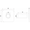 Mexen S single masking set for radiator, gold - W909-000-50