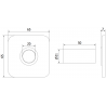 Mexen S single black concealing set for radiator - W909-000-70