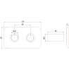 Mexen S double masking set for radiator, gold - W910-000-50