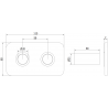 Mexen S double concealing set for radiator, chrome - W910-000-01