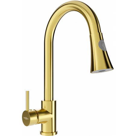 Mexen Elia kitchen tap, gold - 670101-50