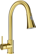 Mexen Elia kitchen mixer tap, Gold - 670101-50