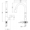 Mexen Elia kitchen mixer tap, Gold - 670101-50
