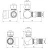 Mexen radiator valves axial, white - W903-000-20