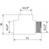 Mexen T-joint for electric heater, white - W906-000-20