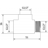 Mexen T-fitting for electric heater, anthracite - W906-000-66