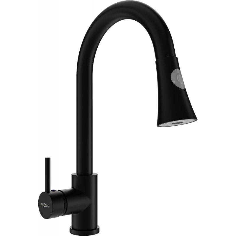 Mexen Elia kitchen tap, black - 670101-70