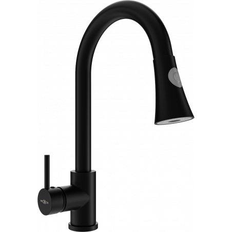 Mexen Elia kitchen faucet, black - 670101-70