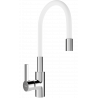 Mexen Flex kitchen faucet, chrome/white - 670900-02